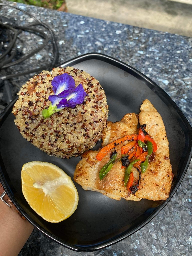 Grilled fish with Quinoa Pilaf